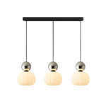 Translucent Shade Pendant Light with Glass Sphere – Single or 3-Light