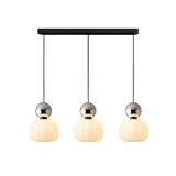 Translucent Shade Pendant Light with Glass Sphere – Single or 3-Light