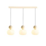 Translucent Shade Pendant Light with Glass Sphere – Single or 3-Light