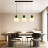 Translucent Shade Pendant Light with Glass Sphere – Single or 3-Light