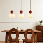 Translucent Shade Pendant Light with Glass Sphere – Single or 3-Light