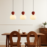 Translucent Shade Pendant Light with Glass Sphere – Single or 3-Light