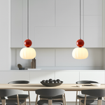Translucent Shade Pendant Light with Glass Sphere – Single or 3-Light