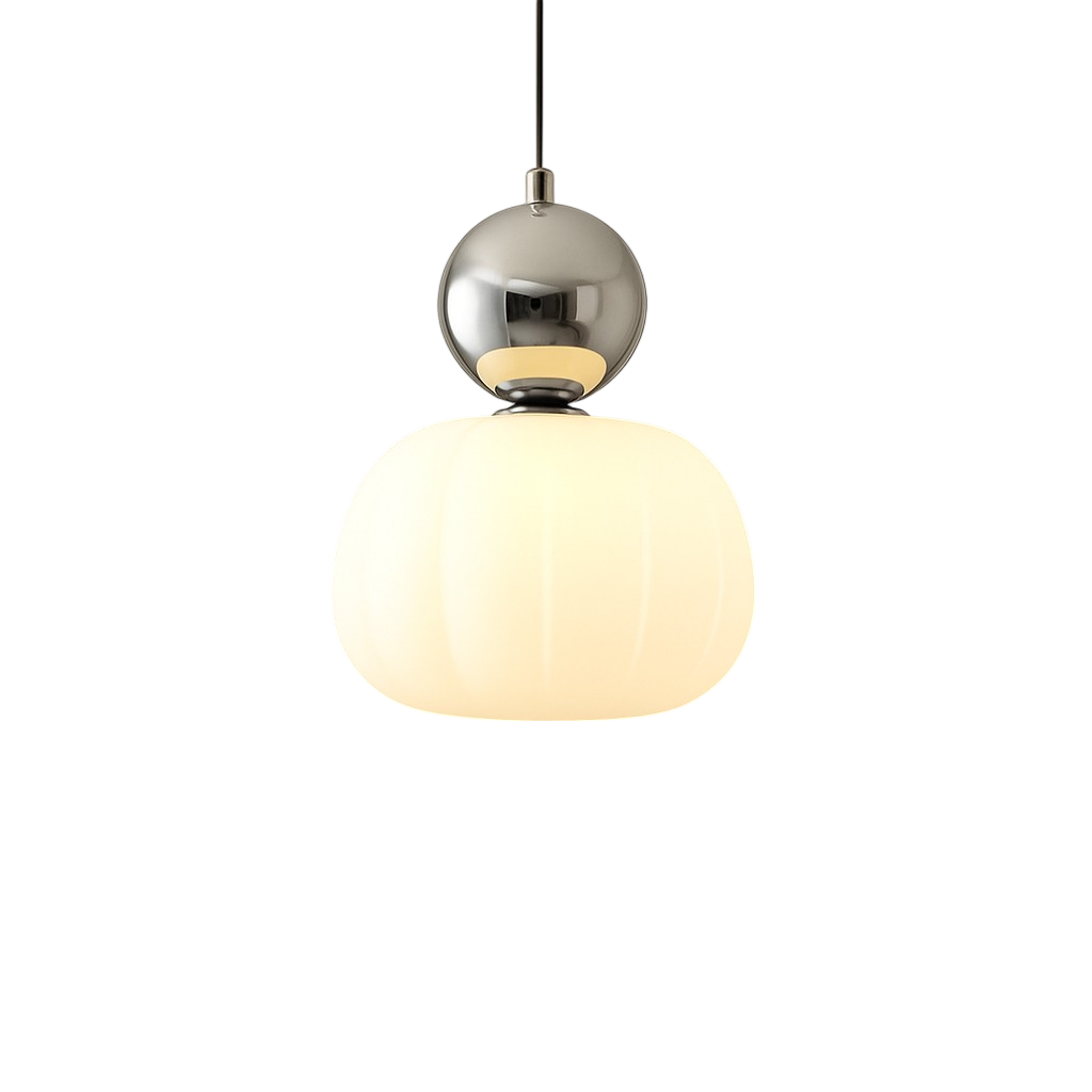 Translucent Shade Pendant Light with Glass Sphere – Single or 3-Light